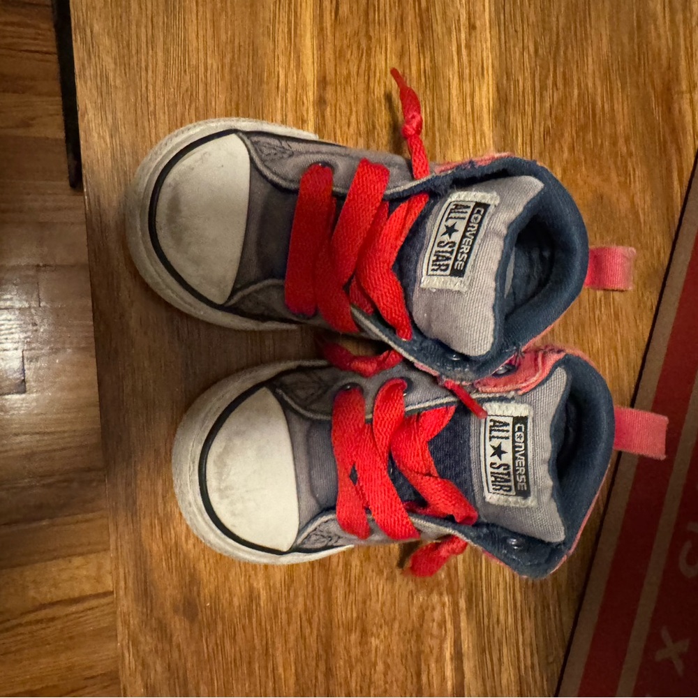 Converse Kids Sneakers - Red and Gray